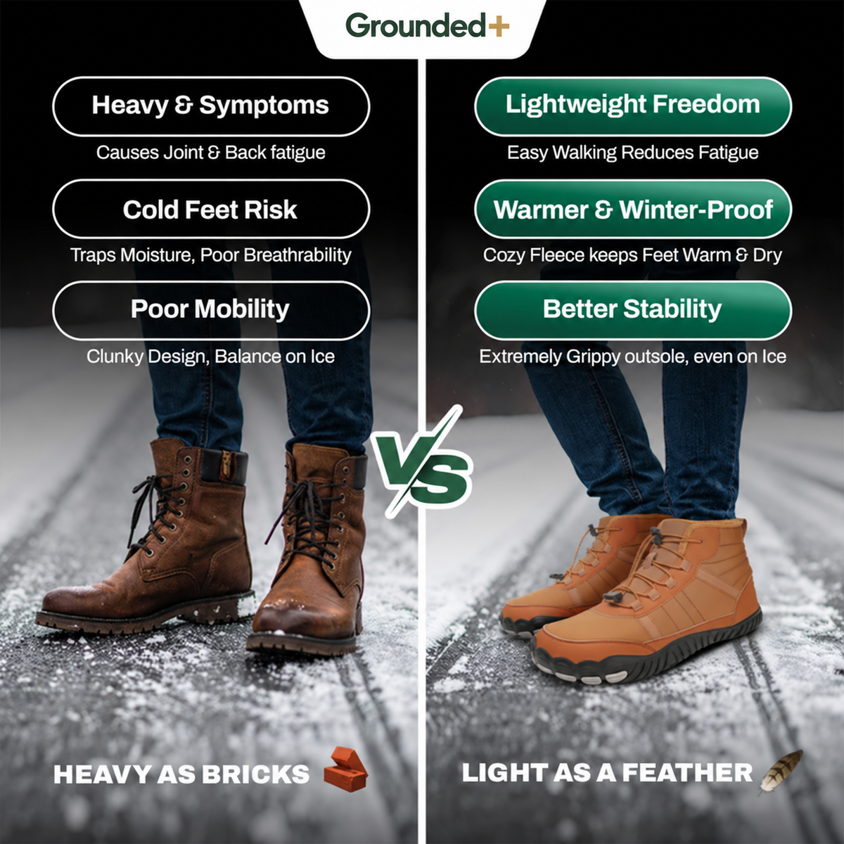 Say goodbye to uncomfortable winter shoes and say hello to pain-free, well-aligned feet!